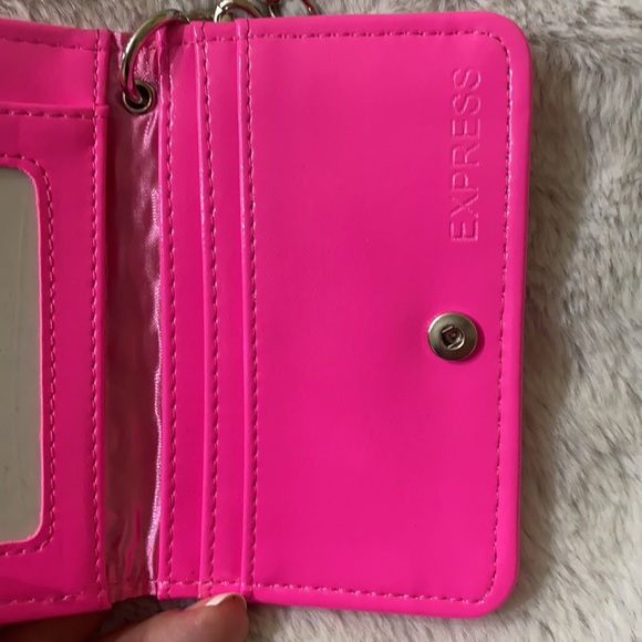 Express Maroon Sparkle Wristlet & Pink Card Holder - Picture 10 of 14